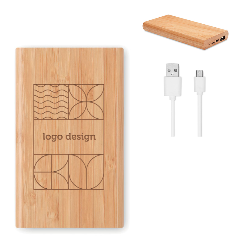 Bamboo powerbank 4000 mAh