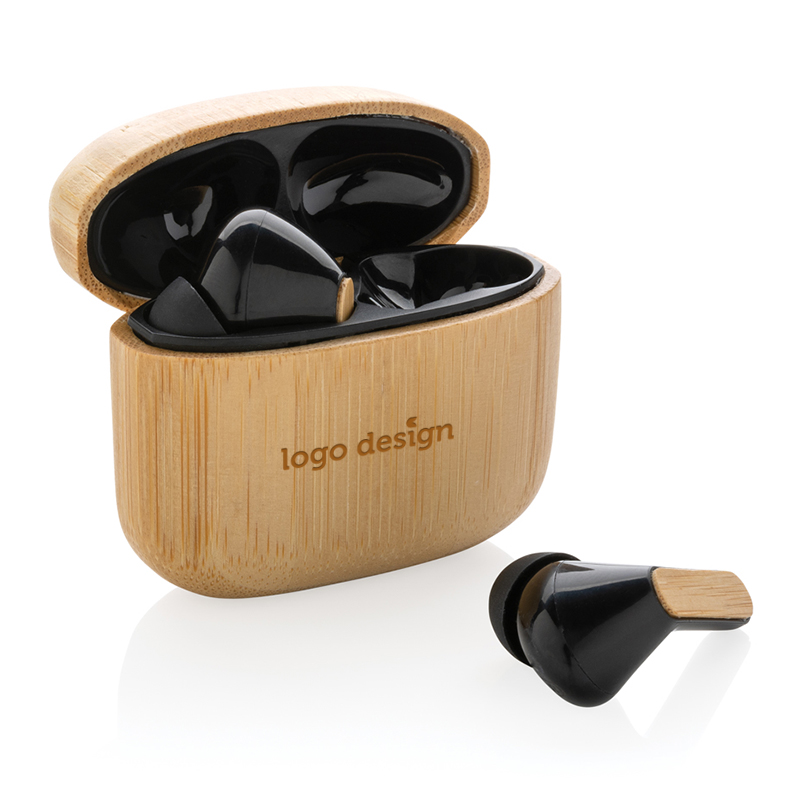 Wireless bamboo earbuds