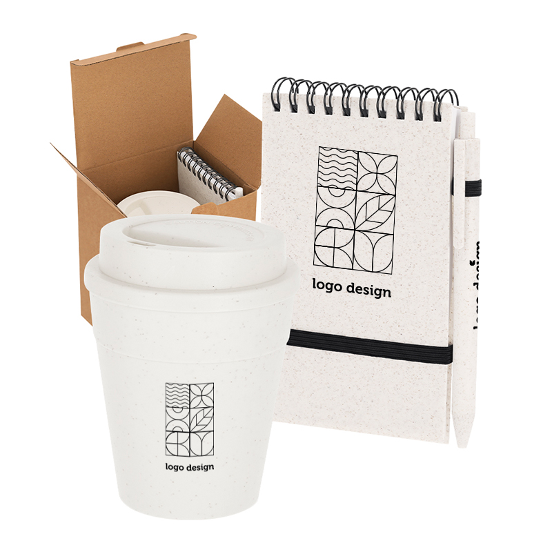 Giftset with mug and notebook