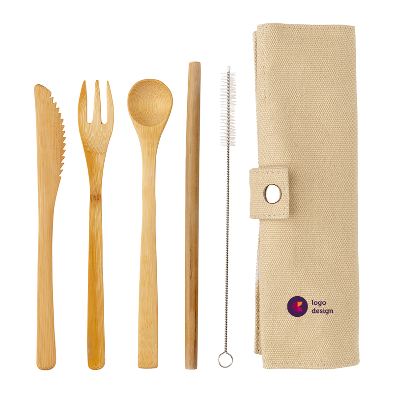 Bamboo cutlery set