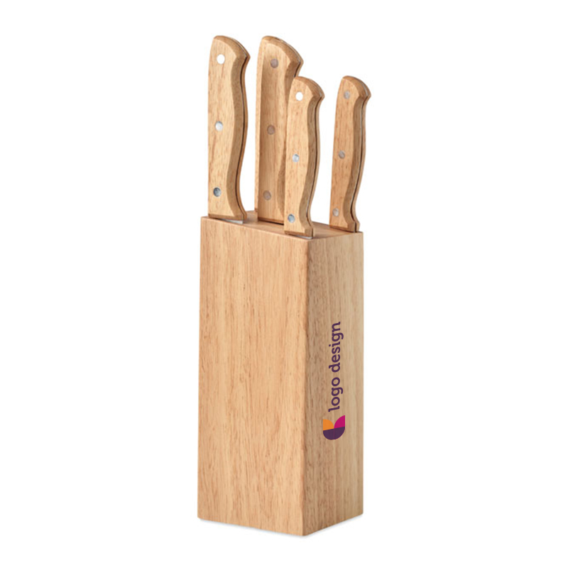 Wooden knife block