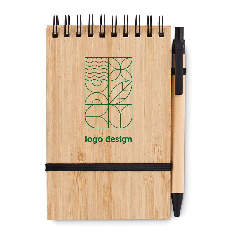 Bamboo notebook A6 with pen