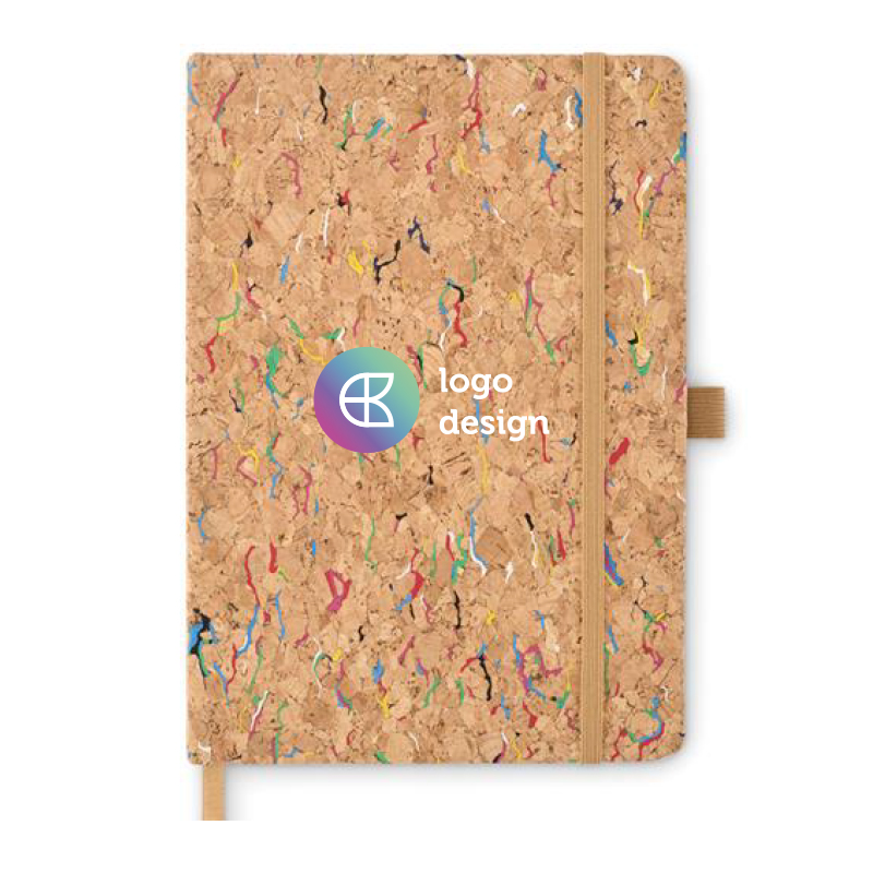 Notebook coloured cork