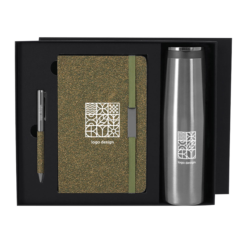 Note set with thermos bottle