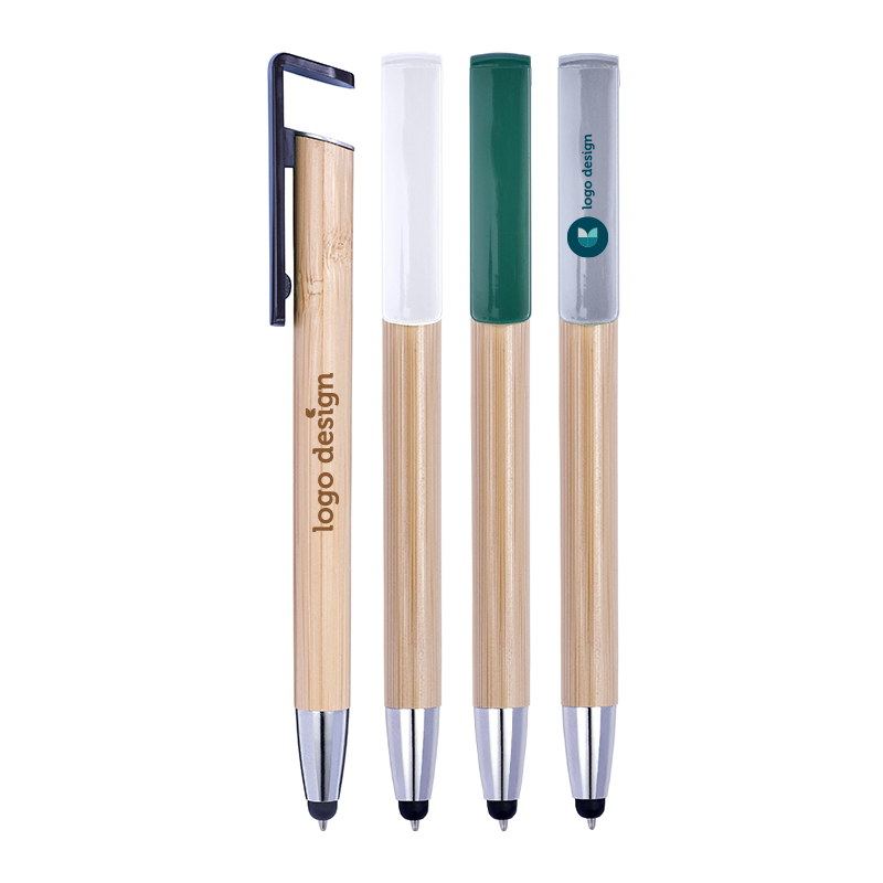 Bamboo ballpoint pen 2-in-1