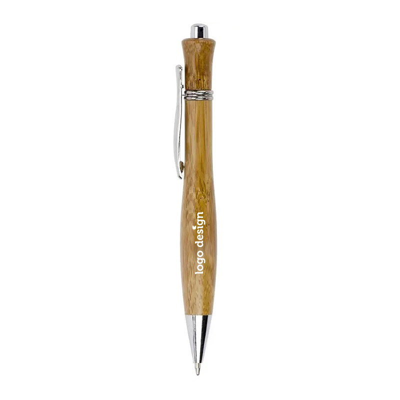 Shaped bamboo ballpoint pen