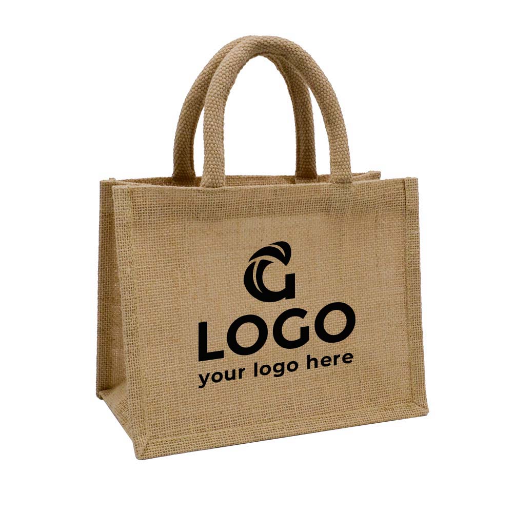 Jute Bag - Eco Friendly, Natural Jute/Burlap - Save Earth Design - 16.50