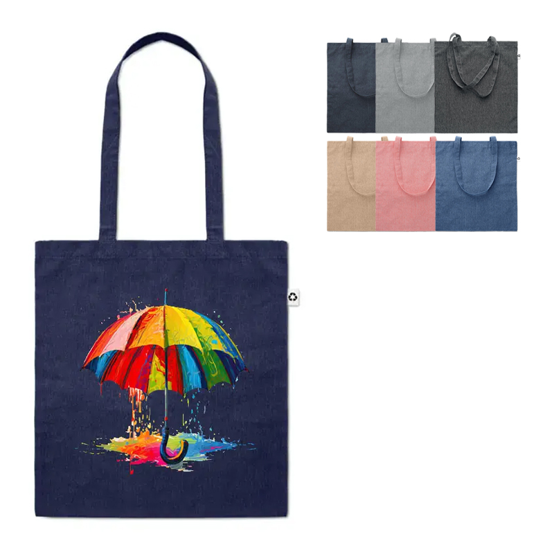 Cotton bag 100% recycled | full colour