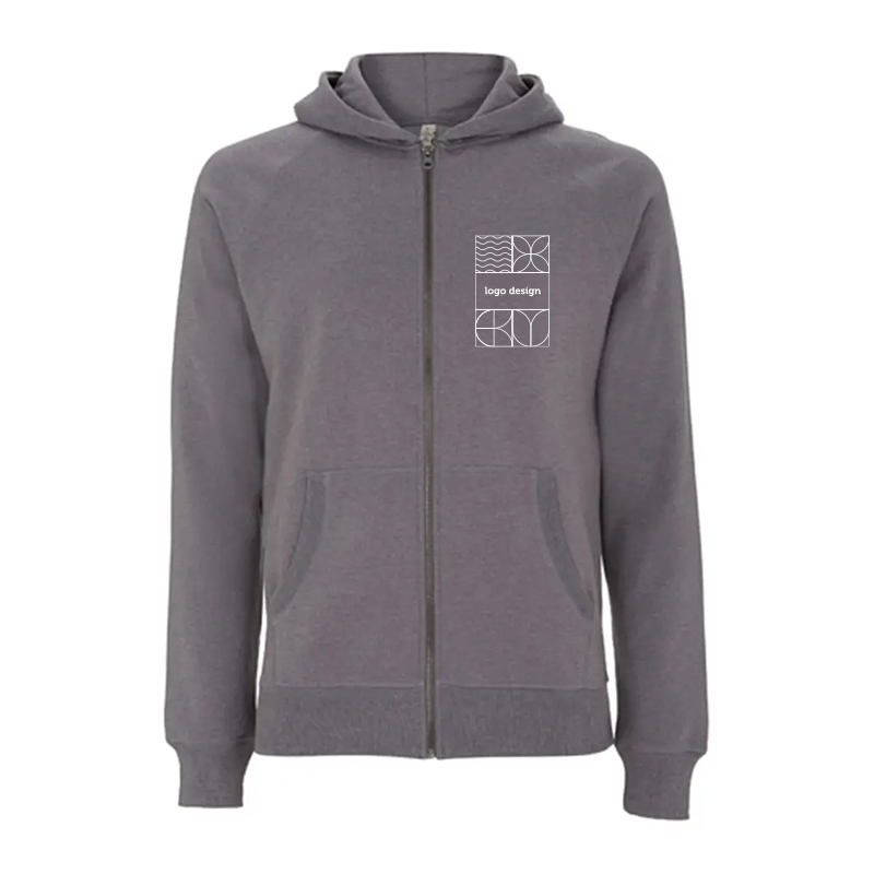 Recycled zip-up hoodie unisex