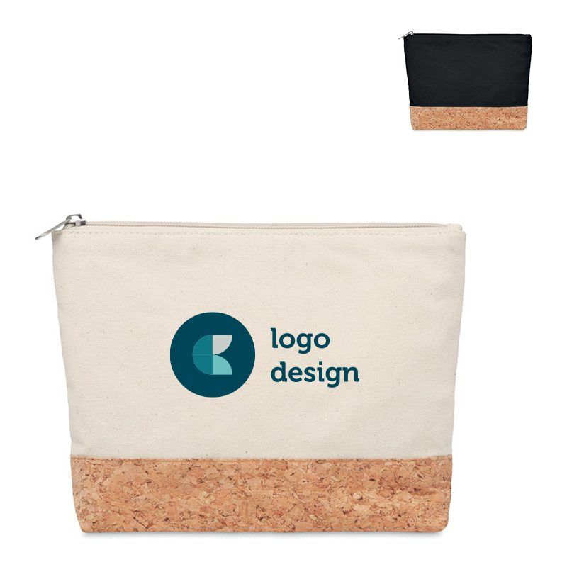 Toilet bag cork and cotton