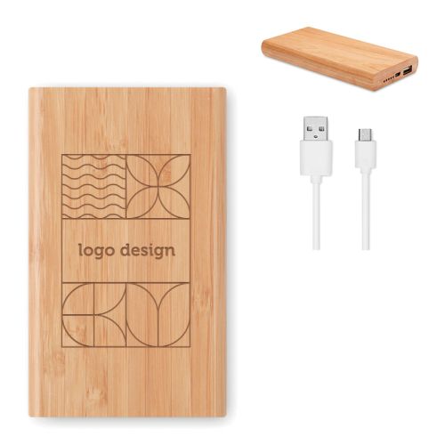 Bamboo powerbank 4000 mAh - Image 1