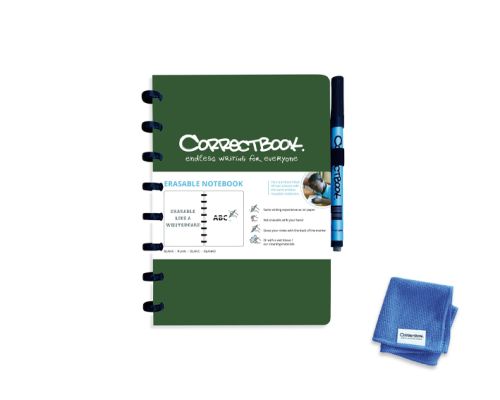 9570B99:Correctbook A5 Hardcover: cahier effaçable / réutilisable