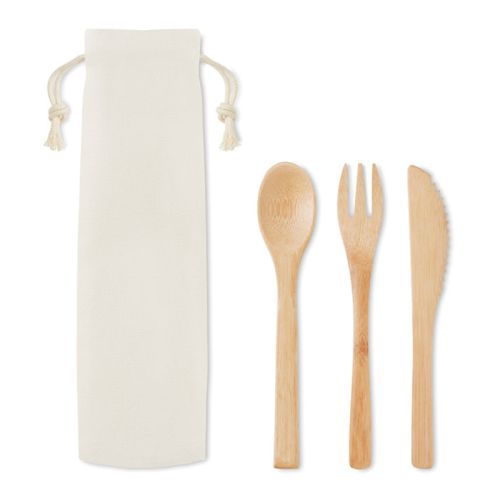 Bamboo cutlery set reusable - Image 2