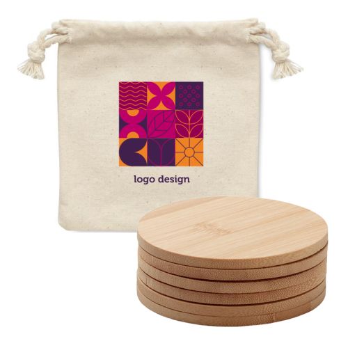 Bamboo coasters set - Image 1