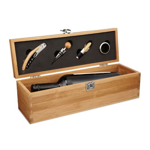 Bamboo wine gift set - Image 2