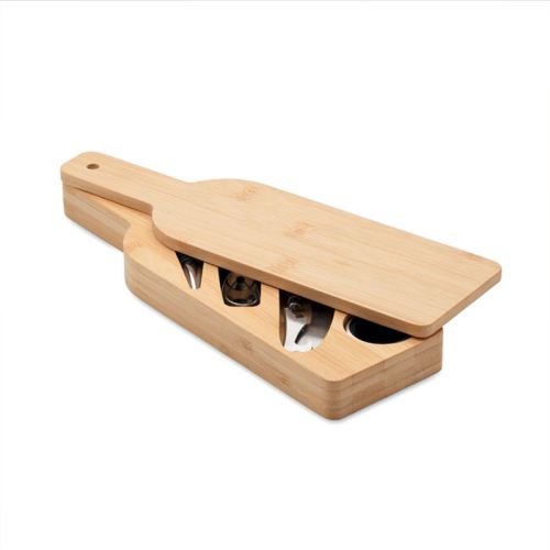 Wine set in bamboo box - Image 2