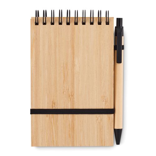 Bamboo notebook A6 with pen - Image 2