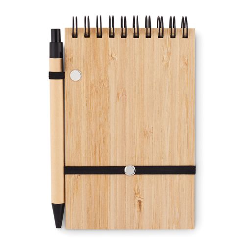 Bamboo notebook A6 with pen - Image 3