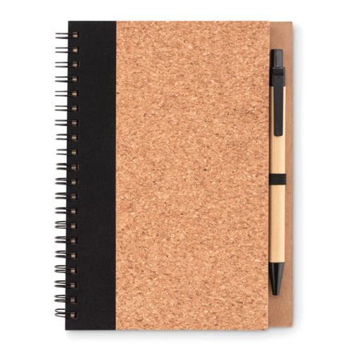 Cork notebook with ballpoint pen recycled cardboard - Image 2