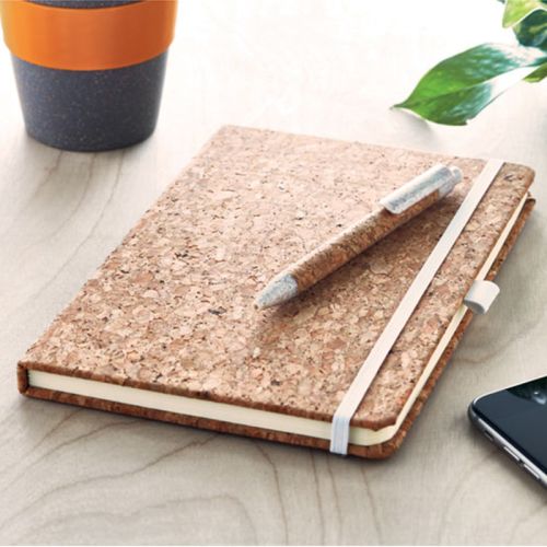 Cork notebook with pen - Image 5