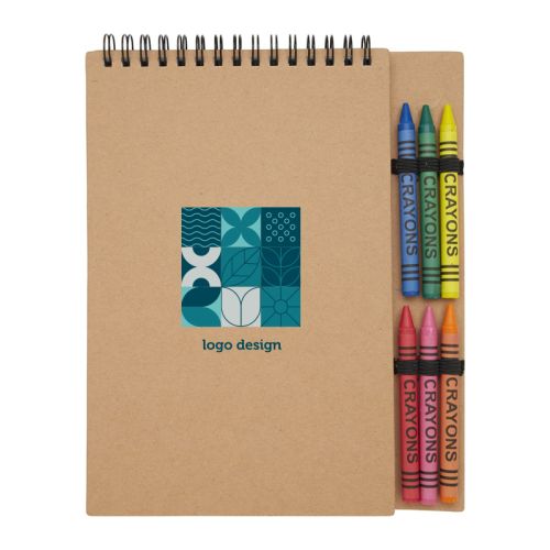 Notebook with crayon set - Image 1