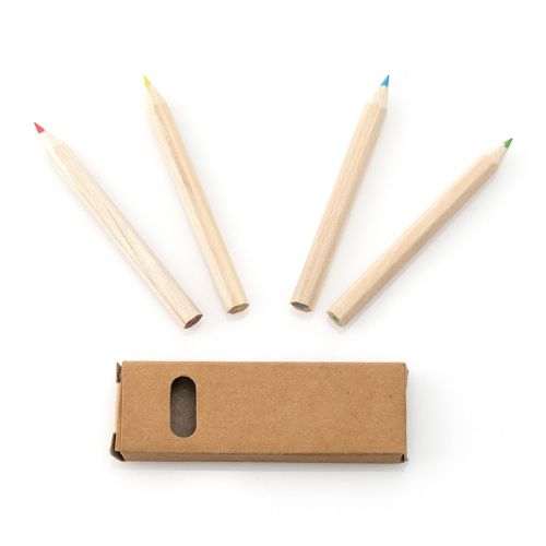 4 wooden pencils in a box - Image 3