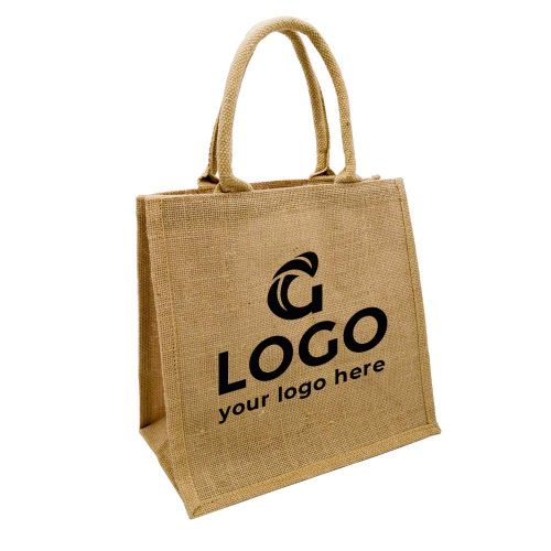 Printed Gift Jute Bags 20 x 20 x 10cm