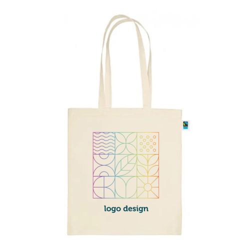 Fairtrade cotton bag | Full colour - Image 1