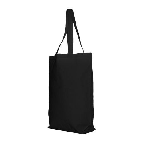 Black cotton shopper small | 155 gsm - Image 2