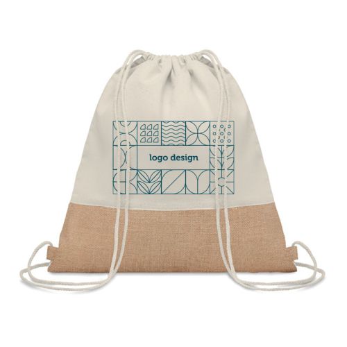 Cotton backpack with jute - Image 1