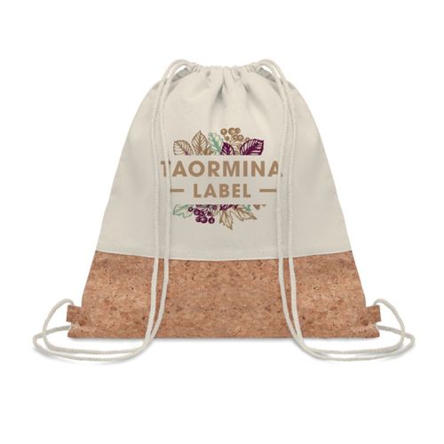 Cotton backpack with cork - Image 1