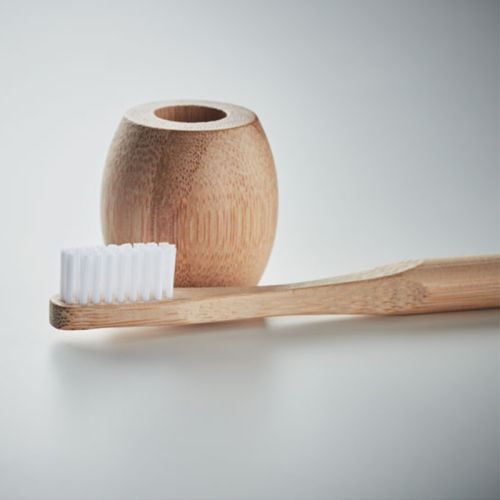 Bamboo toothbrush with stand - Image 3