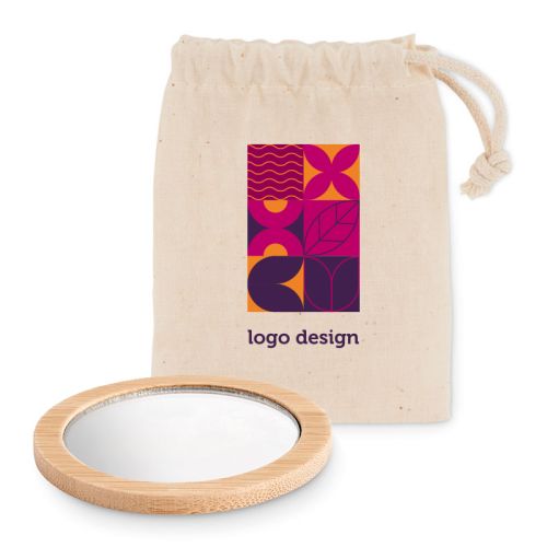 Bamboo compact mirror - Image 1